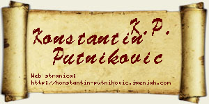 Konstantin Putniković vizit kartica